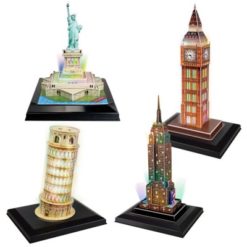 4 Puzzles 3D - Set LED Towers 118 Pièces  Cubic Fun