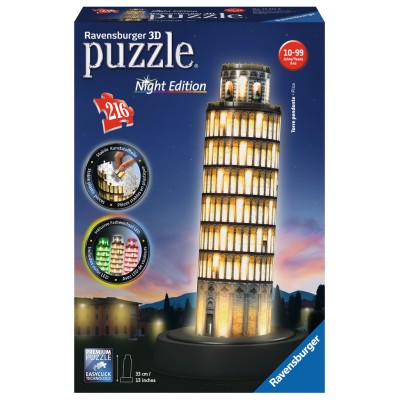 Puzzle 3D avec LED - Tour de Pise by Night 216 Pièces  Ravensburger