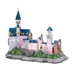 Puzzle 3D avec LED - Château de Neuschwanstein - Difficulté 6/8 128 Pièces  Cubic Fun