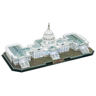 Puzzle 3D avec LED - Le Capitol - Difficulté 6/8 150 Pièces  Cubic Fun