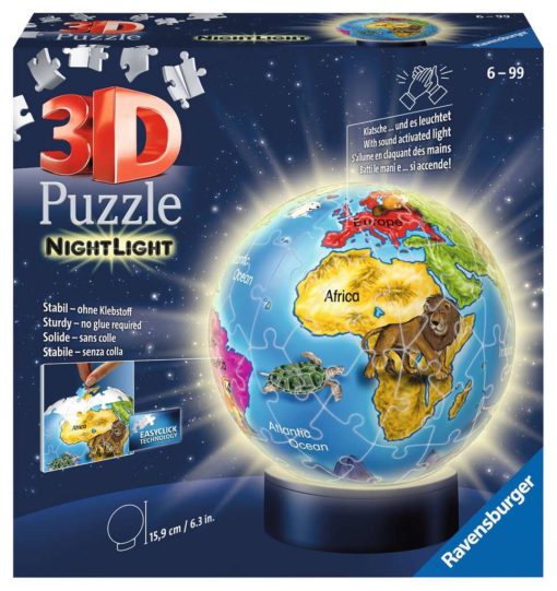 Puzzle lumineux globe terrestre